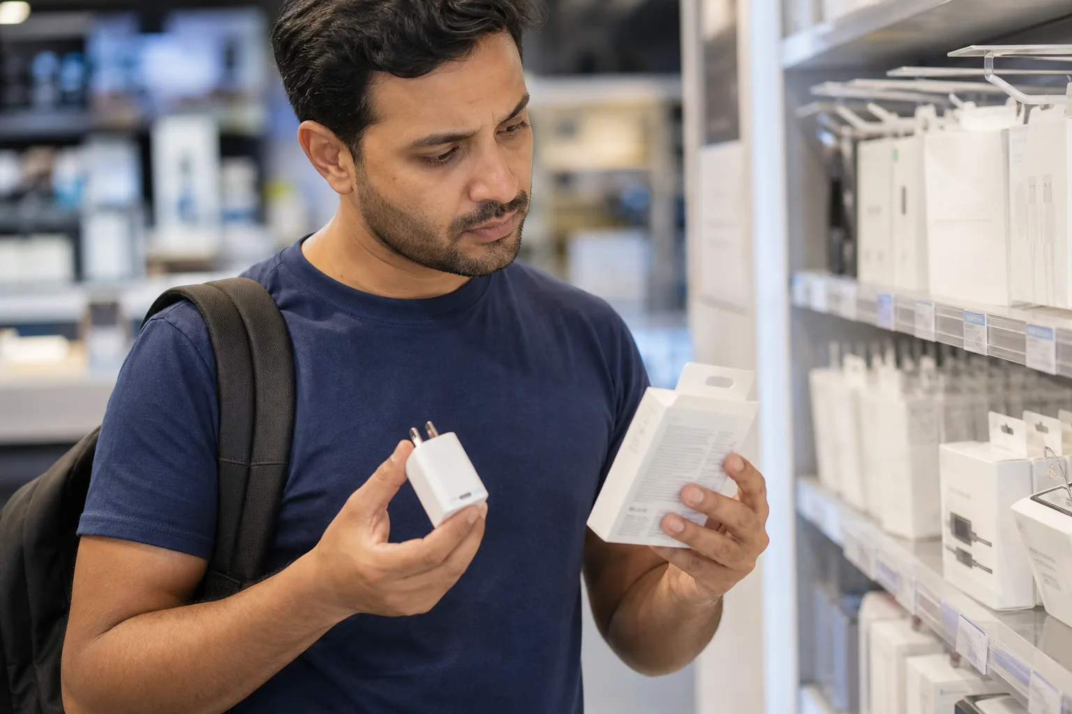 Lifestyle scene illustrating how to choose a safe fast charger for your phone